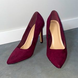 Maroon Suede Heels
